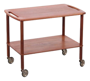 Mid-Century Danish Modern Serving Cart in Teak, 1960s