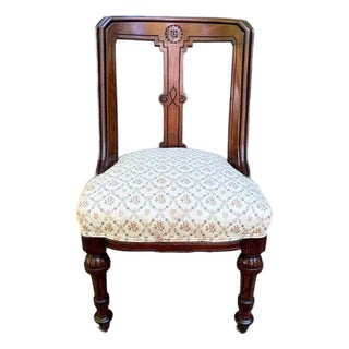 Early 20th Century Victorian Gondola Style Side Chair For Sale