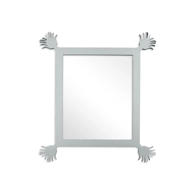Contemporary Fleur Home Carnival Vieux Rectangle Mirror in Pelican Gray, 49x59 For Sale - Image 3 of 3