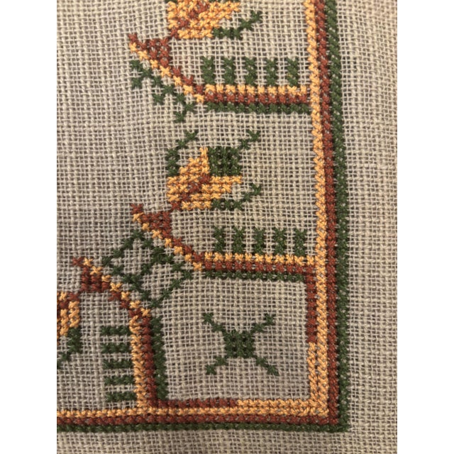 Folk Art Mid-Late 20th Century Hand Embroidered Border For Sale - Image 3 of 3
