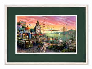 Signed & Numbered Ken Shotwell “Sunset in San Francisco” Framed Seriolithograph