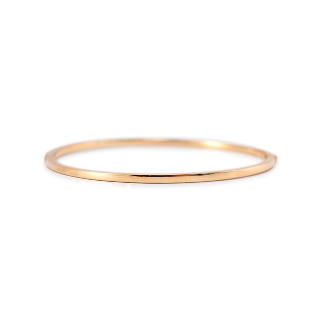 Early 21st Century 14k Rose Gold Half Eternity Tennis 1.35ct Diamond Bangle Bracelet For Sale - Image 5 of 12