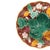 Wedgwood Majolica 'Vine & Strawberry' plate, English, with a large central green grape leaf, purple grapes, strawberries,...
