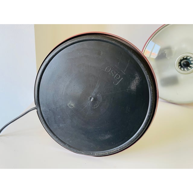 Modernist Spanish Red Metal Desk Lamp Boomerang 2000 by Fase, 1960s For Sale - Image 15 of 17