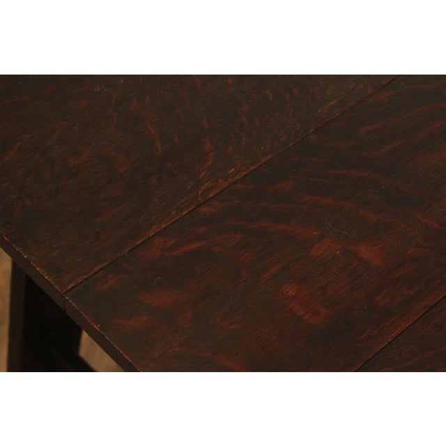 Lestershire Furniture Co. Mission Oak Library Table For Sale - Image 12 of 12