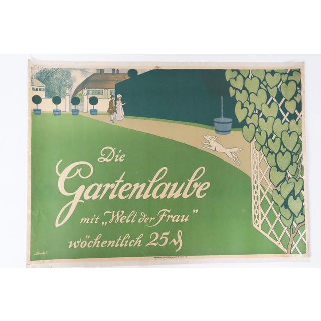 Art Nouveau Poster The Garden Pavilion World of Women by Carl Schnebel, Berlin For Sale - Image 9 of 18
