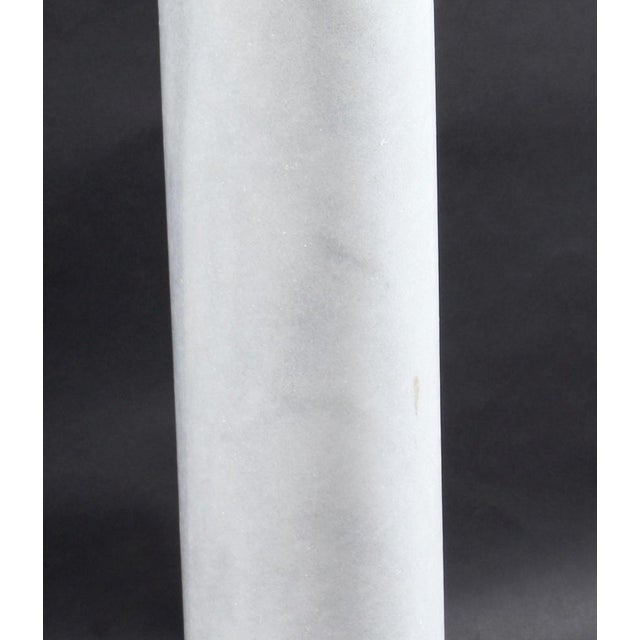 Gold 20th Century White Marble & Ormolu Mounted Pedestals, Set of 2 For Sale - Image 8 of 14