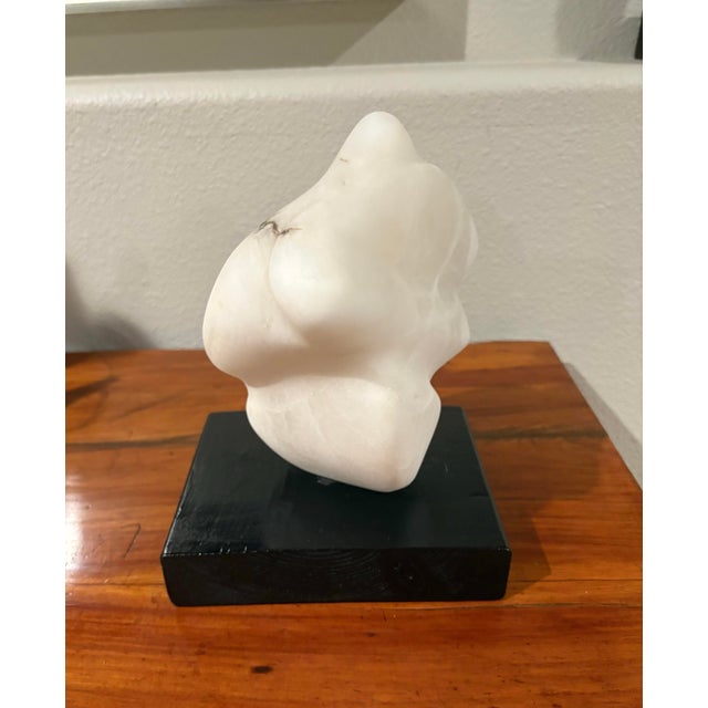 Mid-Century Modern Abstract Carrara Marble Sculpture (9.5” High) For Sale - Image 9 of 12