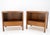 Pair Finished Back Danish Mid Century Modern One Drawer Walnut Night Stands MINT For Sale - Image 6 of 18