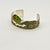 1990s Vintage Southwestern Navajo American Silversmith Fritson Toledo Sterling & Green Turquoise Cuff Bracelet - 7” For Sale - Image 12 of 18