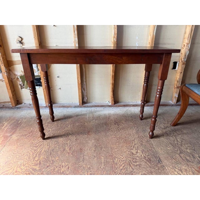 Vintage English French Country Style Narrow Top Console Table For Sale - Image 14 of 17