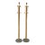 Natural Bamboo Strip Floor Lamp Pair For Sale