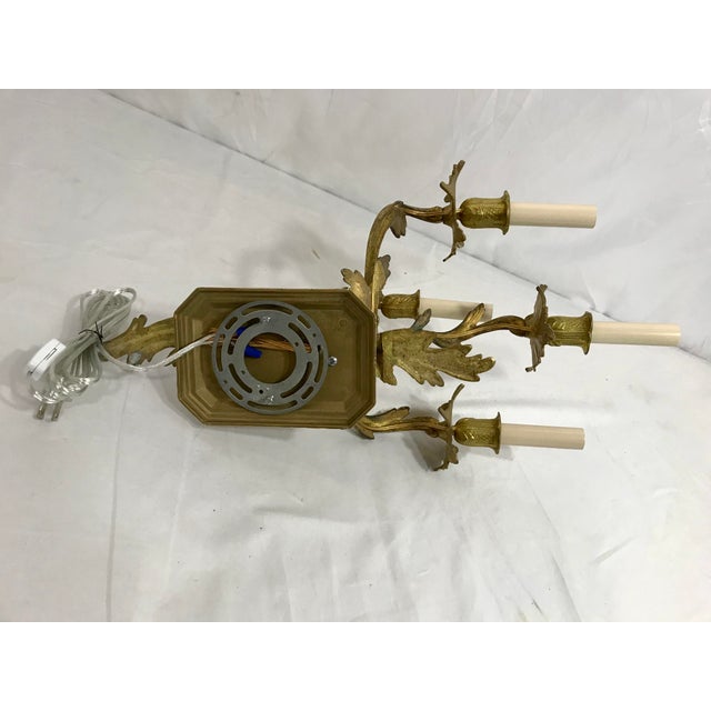 Metal 19th Century Louis XVI Style Sconces a Pair For Sale - Image 7 of 9