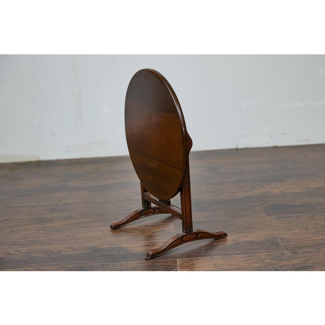 Antique Louis-Philippe French Walnut Tilt-Top Wine Tasting Table with Carved Paw Feet For Sale - Image 11 of 12