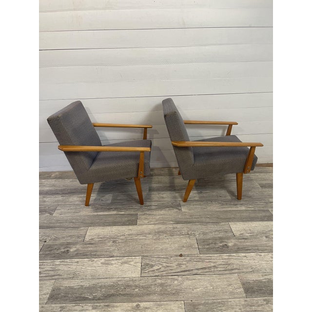 1970s Vintage Chairs and Hocker by Tatra Nabytok, Czech Republic, 1970, Set of 3 For Sale - Image 5 of 9