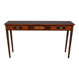 William Ebner Federal Inlaid Mahogany Console Table For Sale