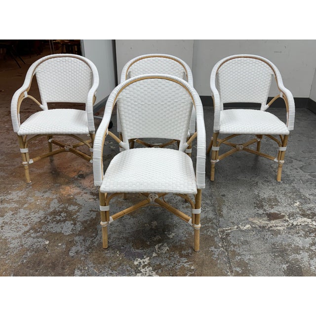 Design Plus Gallery presents the Set of Four Rivera Armchairs from Serena & Lily. Inspired by the iconic form of bistro...