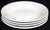 Set of 4 Classic Whiteware porcelain rimmed dinner plates, made in France Excellent Condition 11 1/4" diameter, 2 1/2 lb...