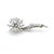 1960s 1960s Attributed to Oscar Heyman, Vintage Platinum and Diamond Flower Brooch For Sale - Image 5 of 7