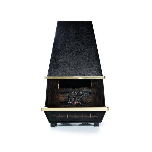 MidCentury Modern Wall Mounting Black Electric Faux Fireplace 1960s Chairish
