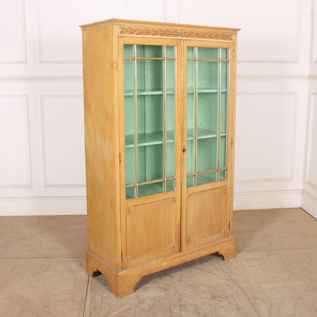 English Bleached Walnut Bookcase For Sale - Image 9 of 9