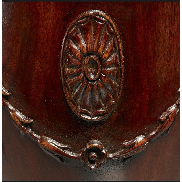 Wood Pair George III Style Mahogany Knife/Cutlery Urns For Sale - Image 7 of 8