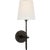 Thomas O'Brien for Visual Comfort Signature Bryant Sconce in Bronze with Linen Shade For Sale
