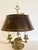 Metal Antique Miller & Sons Brass Buillotte Lamp With Chocolate Brown Metal Shade For Sale - Image 7 of 8