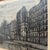 A striking mid-century Paris scene rendered in the angular, expressive style associated with Bernard Buffet. This vintage...