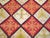 1870s Red White Diamond Antique French Needlepoint Rug 13'8" X 16'10" Flatweave Wool Carpet For Sale - Image 4 of 6