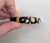 Napier Vintage Signed Napier Goldtone Black Enamel & Clear Rhinestone Cuff Bracelet For Sale - Image 4 of 11