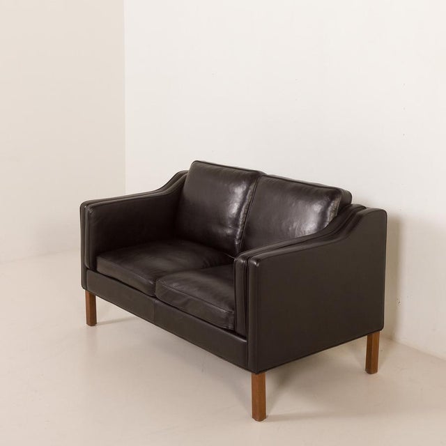 Danish Black Aniline Leather Sofa by Hurup, 1980s For Sale - Image 9 of 18