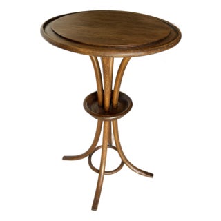 Early 20th Century French Thonet Style Bentwood Side Table For Sale