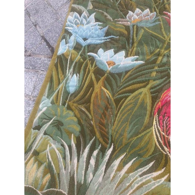 Textile Vintage French Tropical Forest Jacquard Tapestry, 1950s For Sale - Image 7 of 18