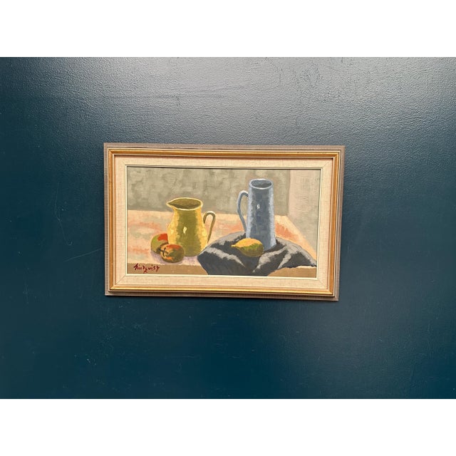 Lindqvist, Still Life, 1950s, Oil Paiting on Canvas, Framed For Sale - Image 18 of 18