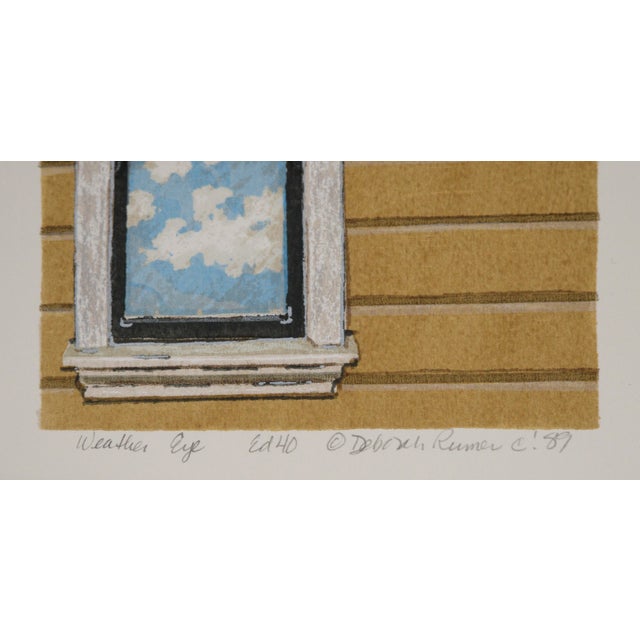 "Weather Eye" - 1989 Lithograph on Paper by Deborah Rumer For Sale In Monterey, CA - Image 6 of 6