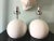 1960s Lightolier White Ball Lamps & Shades - a Pair For Sale - Image 10 of 17