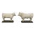 Large English Porcelain Models of White Cows Circa 1930 - a Pair For Sale