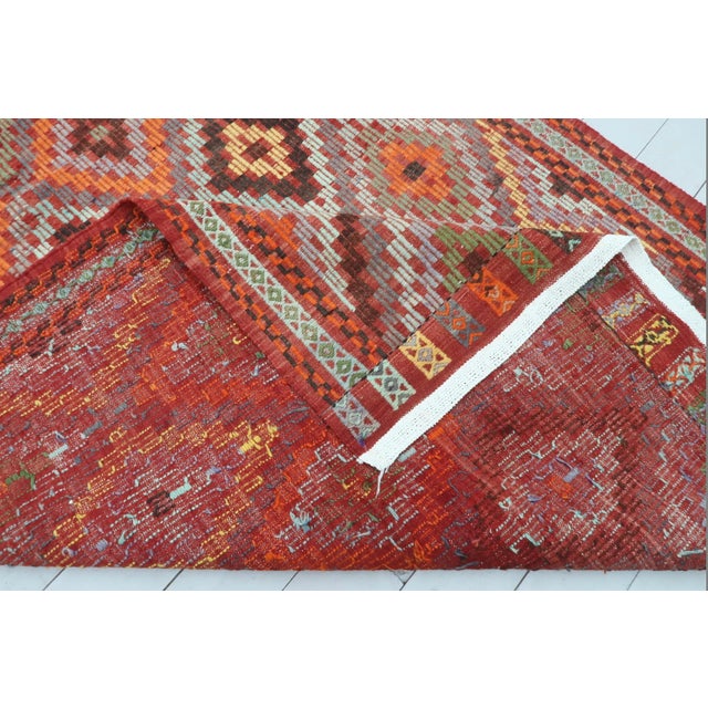Vintage Turkish Kilim Flatweave Handmade Rug For Sale - Image 4 of 12