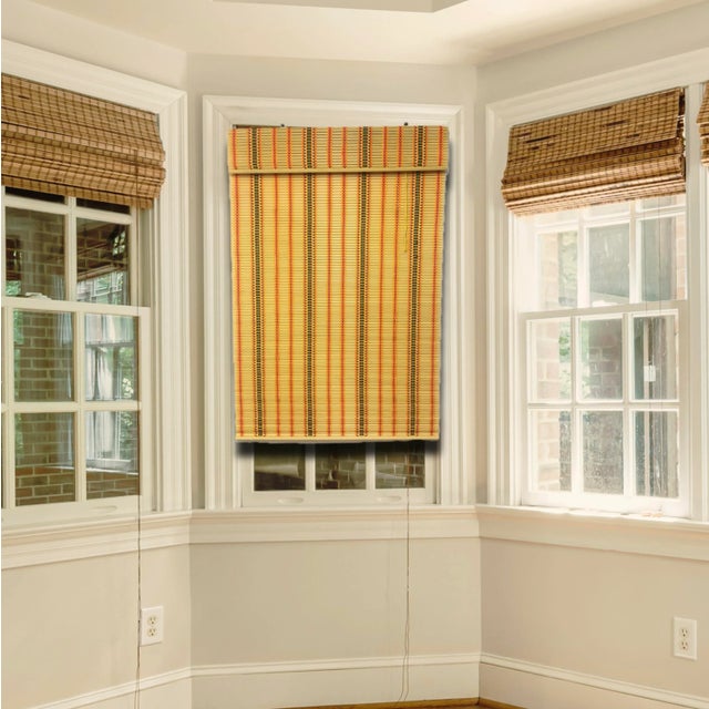 New Old Stock 1970s Yellow Vinyl Roman Shade For Sale In Fayetteville, AR - Image 6 of 6