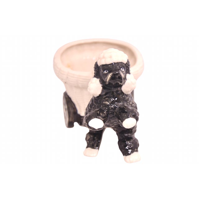 Vintage Ceramic Poodle Cart Cachepot Planter For Sale - Image 4 of 7