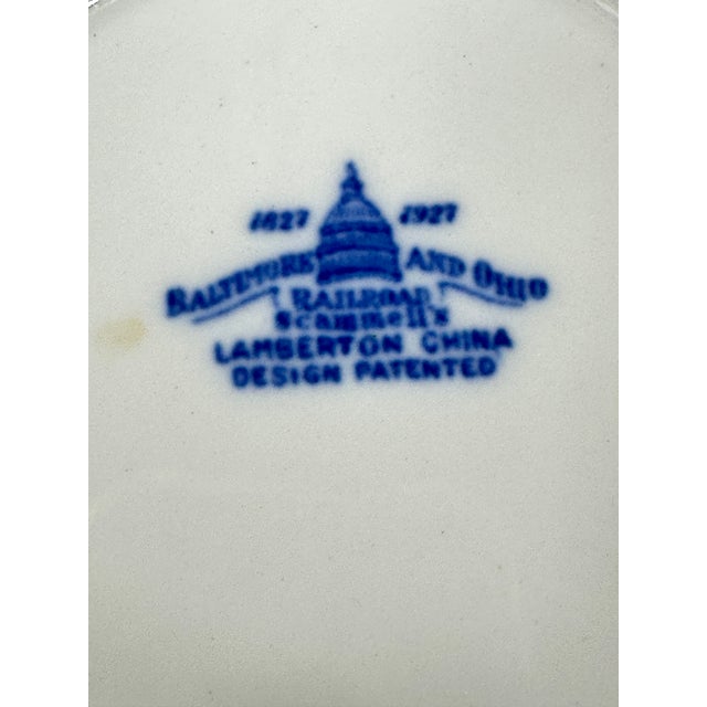 Royal Blue Baltimore & Ohio Railroad Souvenir Plate For Sale - Image 8 of 8