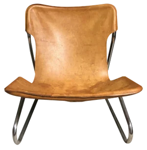 Tan Leather Lounge Chairs, 1970s, Set of 2