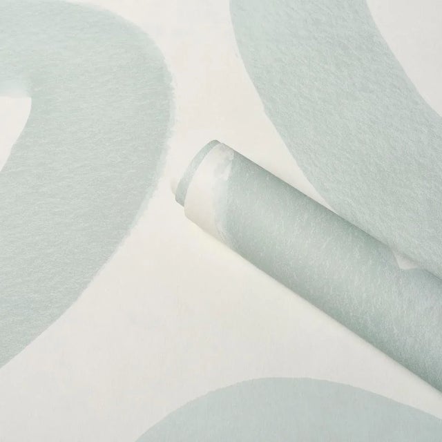 Schumacher Schumacher X Hadiya Williams Trace Wallpaper In Ice For Sale - Image 4 of 6