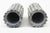 Marble Variegated Vases, Gray and Off White Pair Of For Sale - Image 10 of 11
