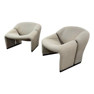 Vintage Pierre Paulin for Artifort Groovy F-580 Lounge Chairs, a Pair For Sale