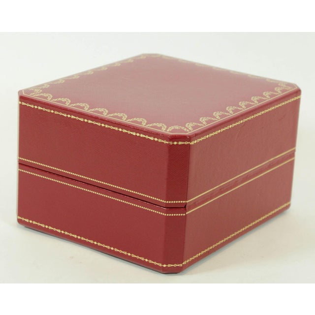 Cartier Jewelry Storage Watch Box in Red Leather Gilt