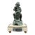Bronze Finish Plaster Figure of Young Michelangelo on the Antique Marble Base For Sale
