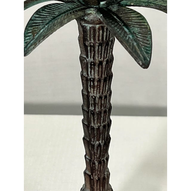 Palm Beach Regency Palm Tree Candlestick Holder For Sale - Image 4 of 6