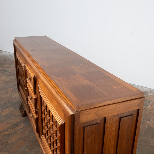 Oak Sideboard in the style of Charles Dudouyt, France, 1950s For Sale - Image 6 of 11